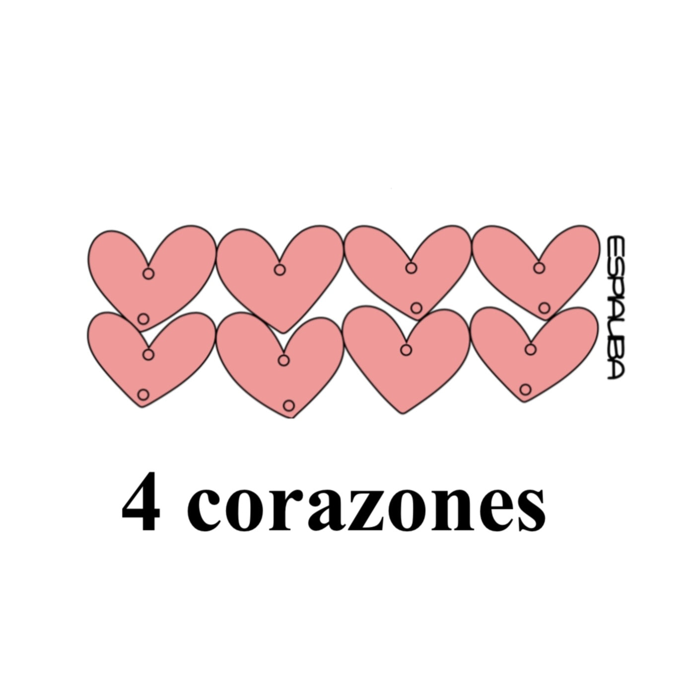 KIT 4 CORAZONES