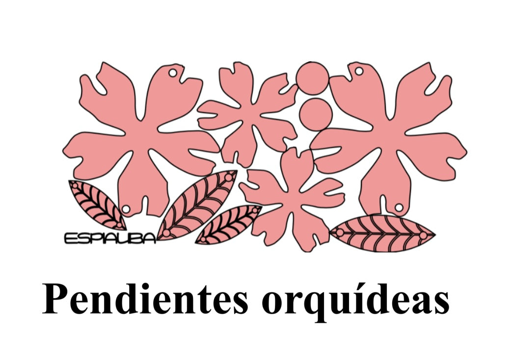 KIT PENDIENTES ORQUIDEAS