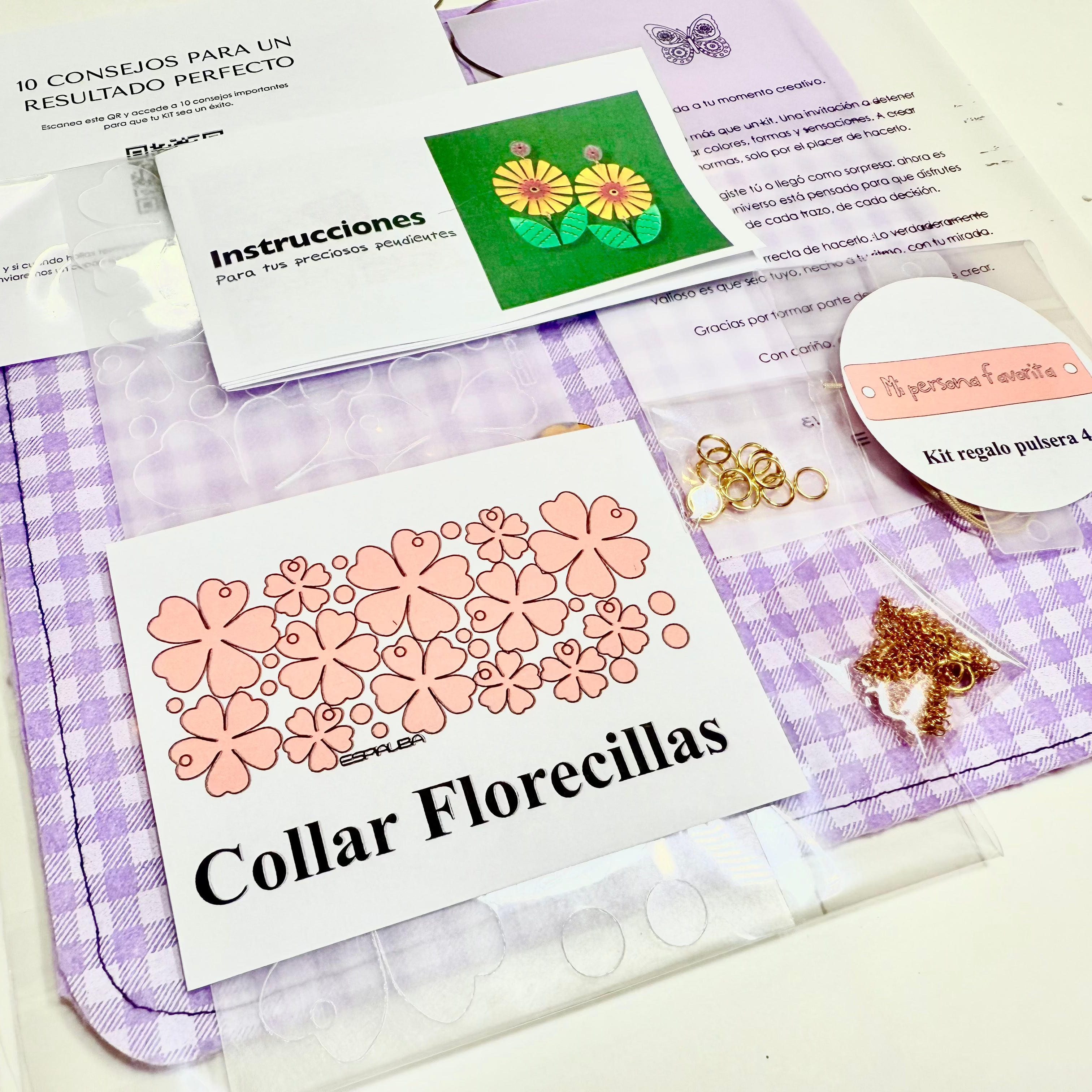 KIT COLLAR FLORECILLAS
